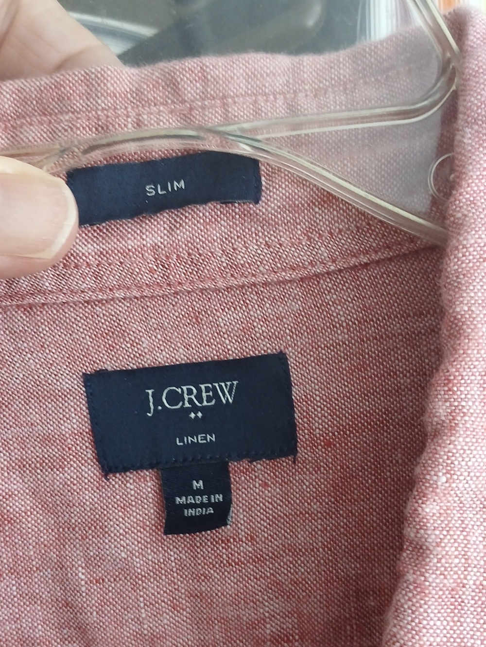 J. Crew red Linen Button-Up Shirt - Picture 3 of 10